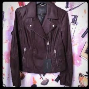 Marc New York  Andrew Marc Motto Style Vegan Leather & Suede Jacket Size M
